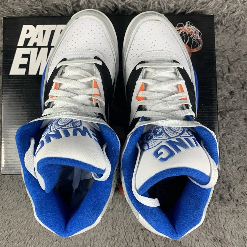 Patrick Ewing Athletics Sports Lite White/Royal Orange 1BM00256-109 Size 13 Box - Picture 6 of 10